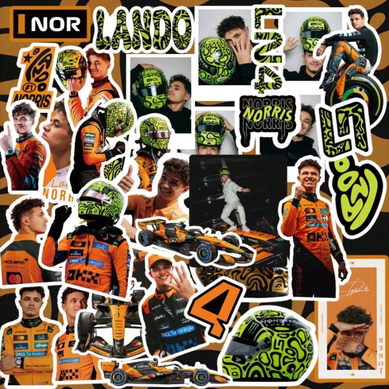 Car Accessories Ebay - 59 adet Lando Norris yarış temalı