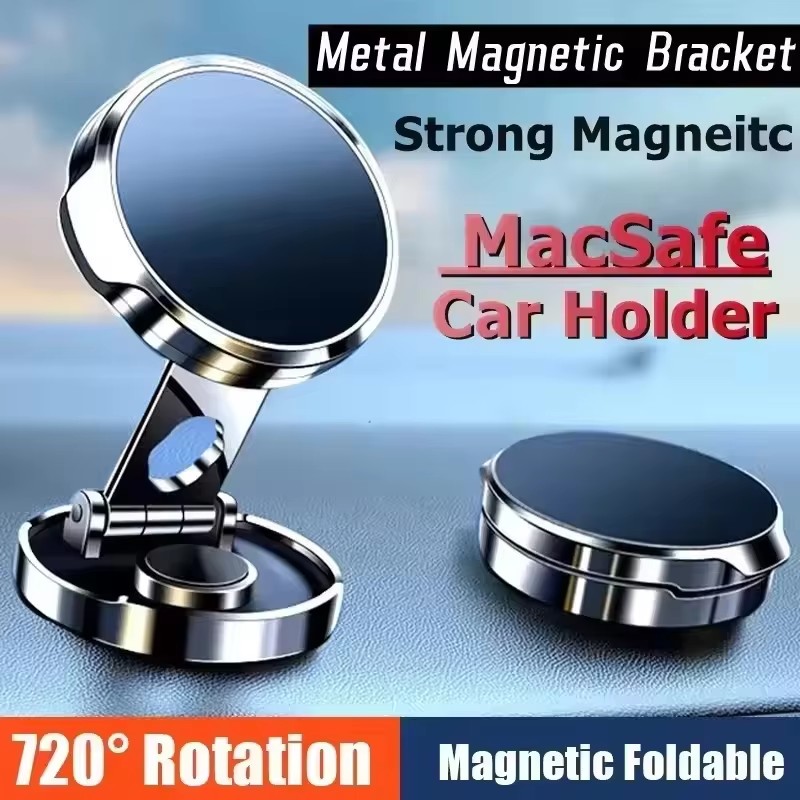 Car Accessories Phone Holder - Yuvarlak Katlanır Manyetik Araç Tutucu 360