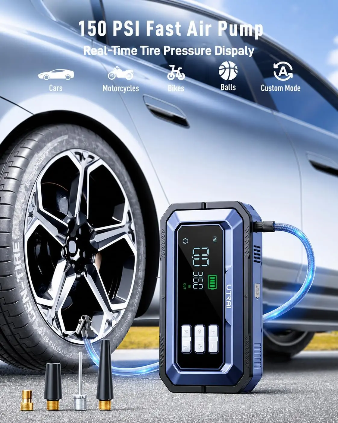 Hava Kompresörlü Akü Takviye C - Car Portable Tire Inflator incelemesi ve fiyatı